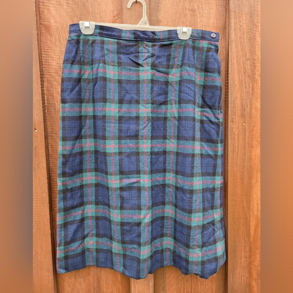 Pendleton Wool Vintage Plaid Midi Skirt